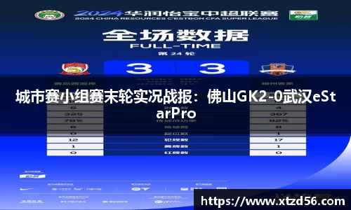 城市赛小组赛末轮实况战报：佛山GK2-0武汉eStarPro